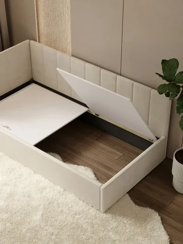 Односпальная кровать Nest 90×200, бежевая, без матраса — фото 9