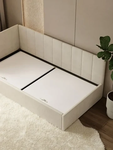 Односпальная кровать Nest 90×200, бежевая, без матраса — фото 8