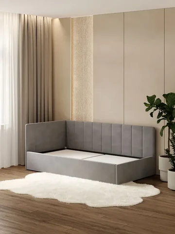 Односпальная кровать Nest 90×200, серая, без матраса — фото 8