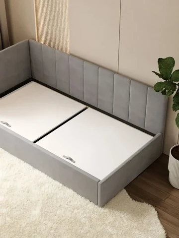 Односпальная кровать Nest 90×200, серая, без матраса — фото 9